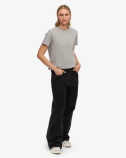Organic Boxy Crop Tee - Heather Grey (3-Pack)
