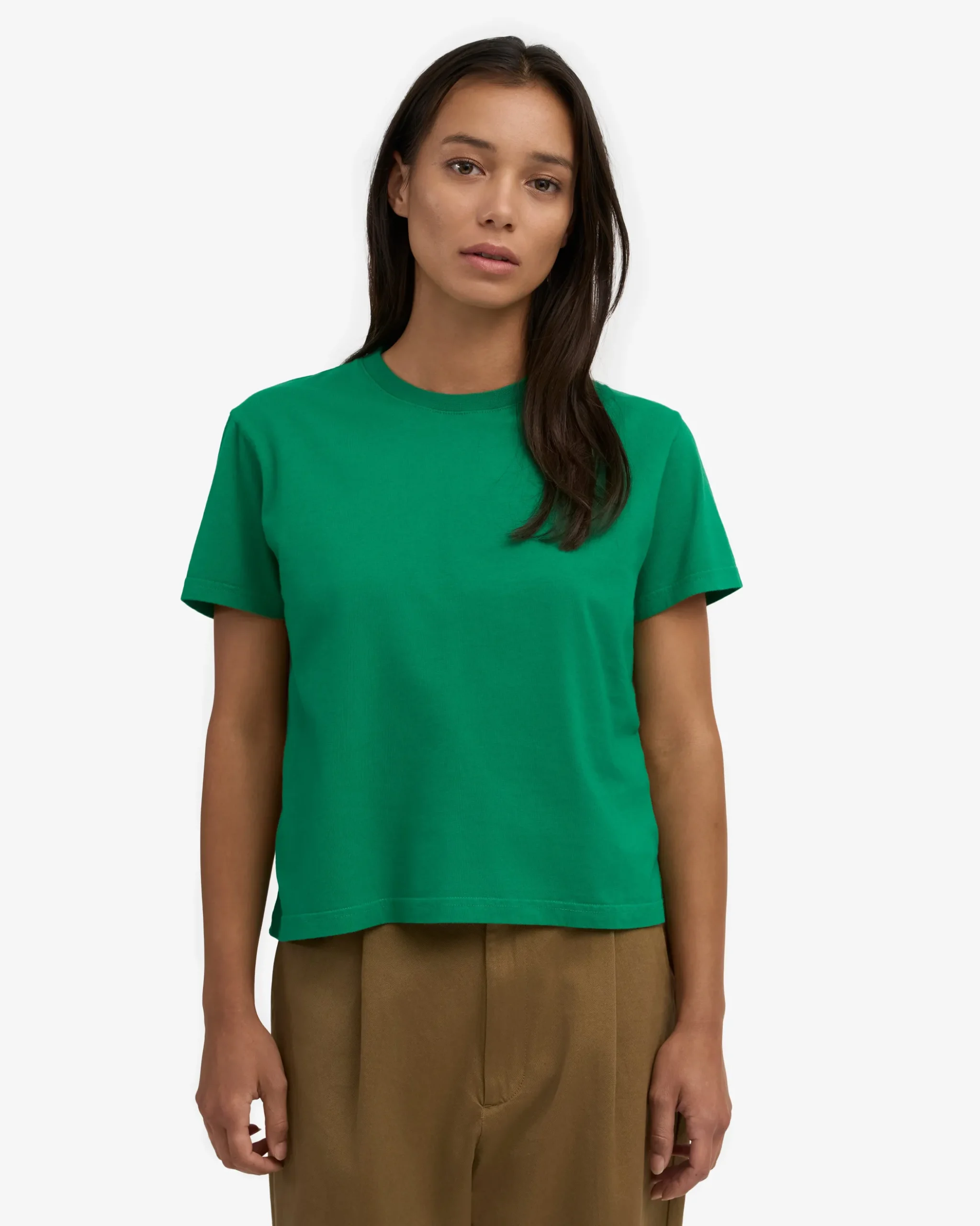 Organic Boxy Crop Tee - Kelly Green