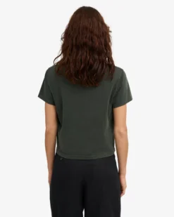 Organic Boxy Crop Tee - Midnight Forest