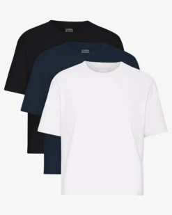 Organic Boxy Crop Tee - Mixed 01 (3-Pack)