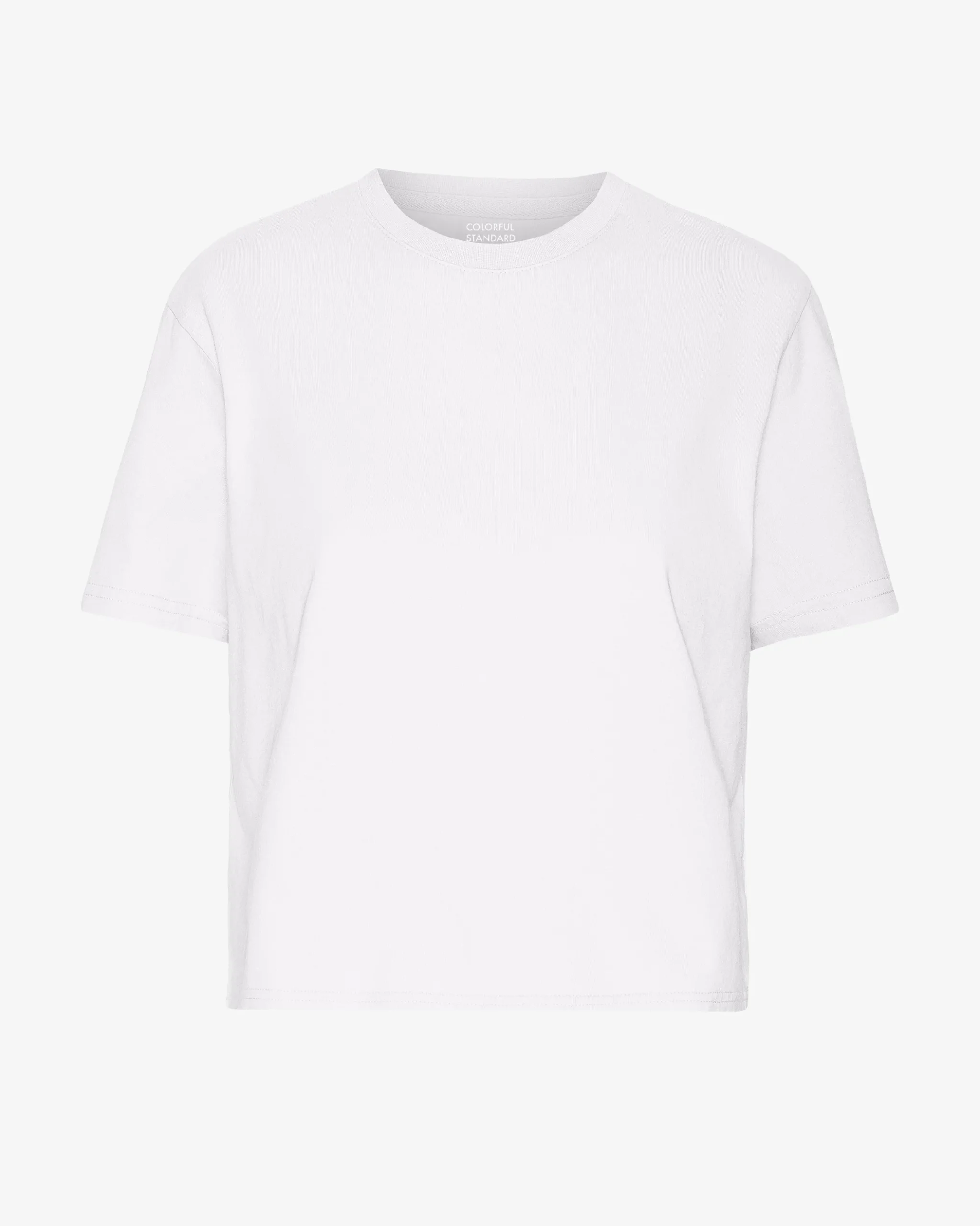 Organic Boxy Crop Tee - Optical White