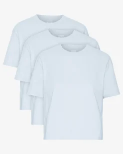 Organic Boxy Crop Tee - Polar Blue (3-Pack)