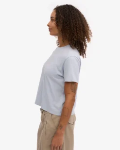 Organic Boxy Crop Tee - Polar Blue (3-Pack)