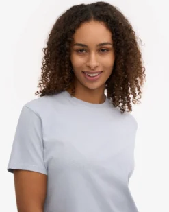 Organic Boxy Crop Tee - Polar Blue