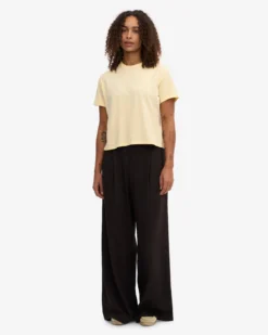 Organic Boxy Crop Tee - Soft Yellow (3-Pack)