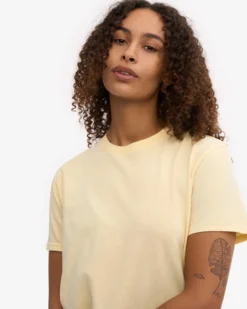 Organic Boxy Crop Tee - Soft Yellow (3-Pack)