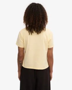 Organic Boxy Crop Tee - Soft Yellow (3-Pack)