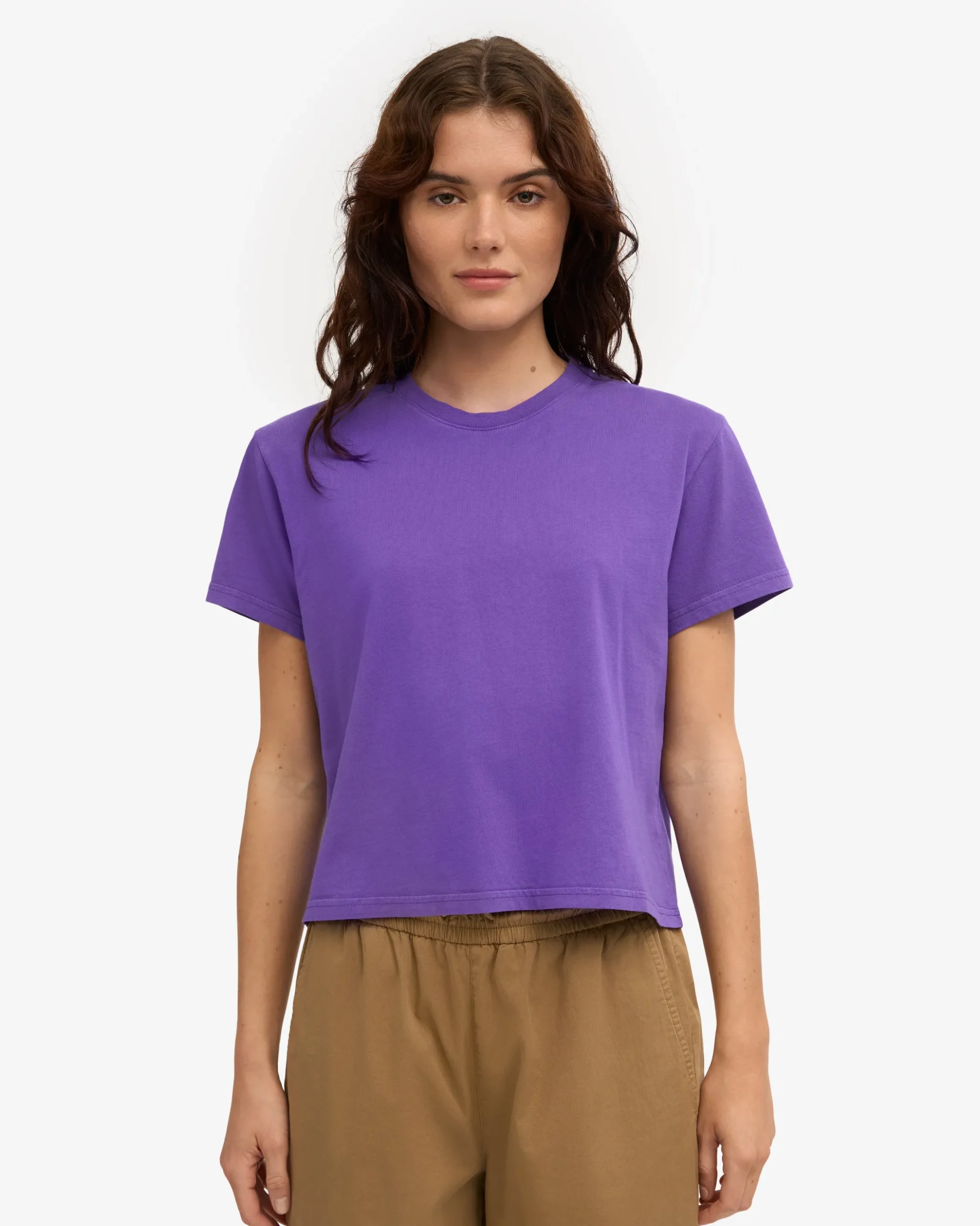 Organic Boxy Crop Tee - Ultra Violet