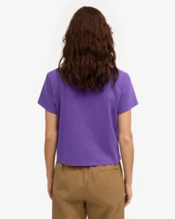 Organic Boxy Crop Tee - Ultra Violet