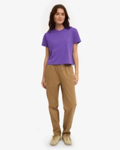 Organic Boxy Crop Tee - Ultra Violet
