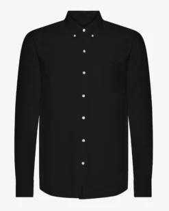 Organic Button Down Shirt - Deep Black