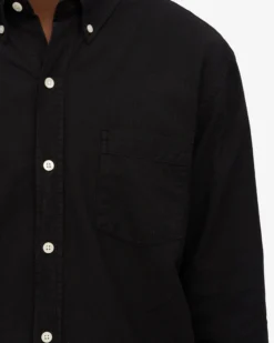 Organic Button Down Shirt - Deep Black