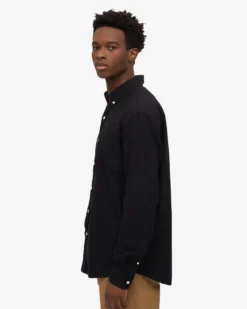 Organic Button Down Shirt - Deep Black