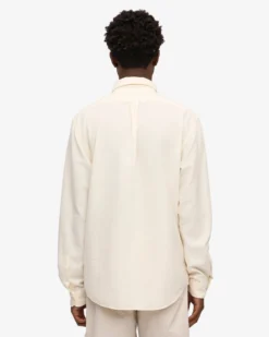 Organic Button Down Shirt - Ivory White