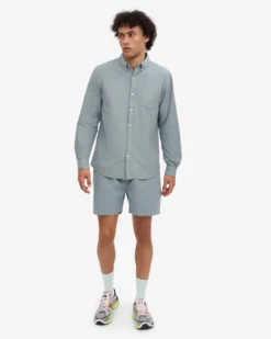 Organic Button Down Shirt - Steel Blue