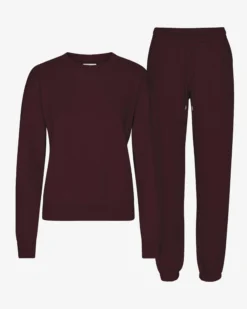 Organic Classic Sweatsuit - Oxblood Red