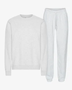 Organic Classic Sweatsuit - Snow Melange