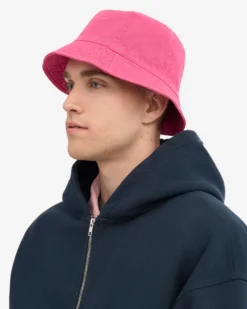 Organic Cotton Bucket Hat - Bubblegum Pink