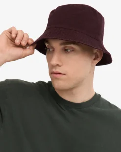 Organic Cotton Bucket Hat - Oxblood Red