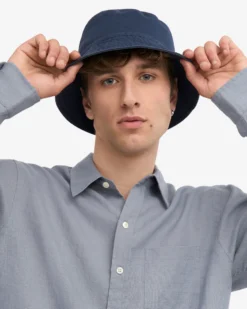 Organic Cotton Bucket Hat - Petrol Blue