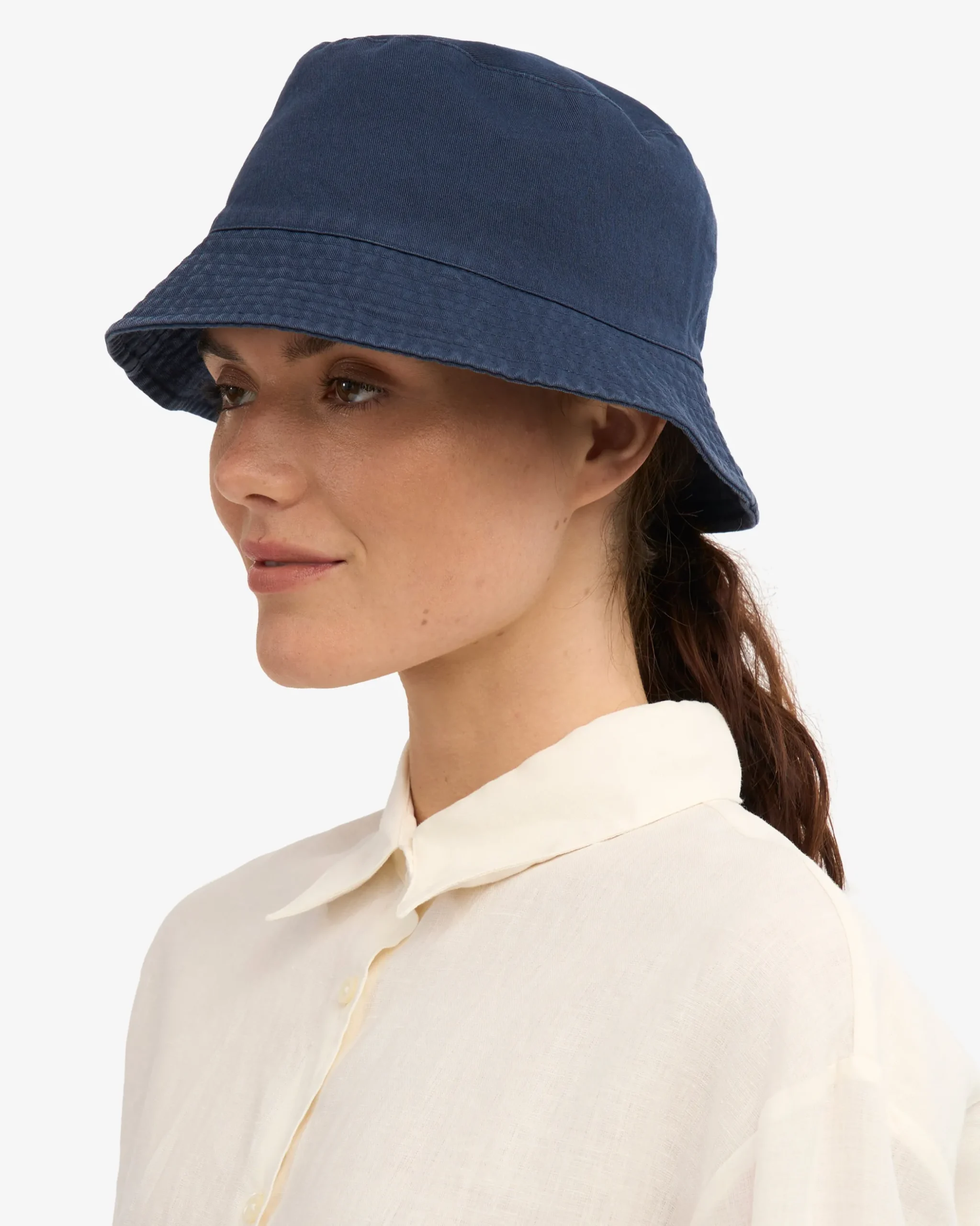 Organic Cotton Bucket Hat - Petrol Blue