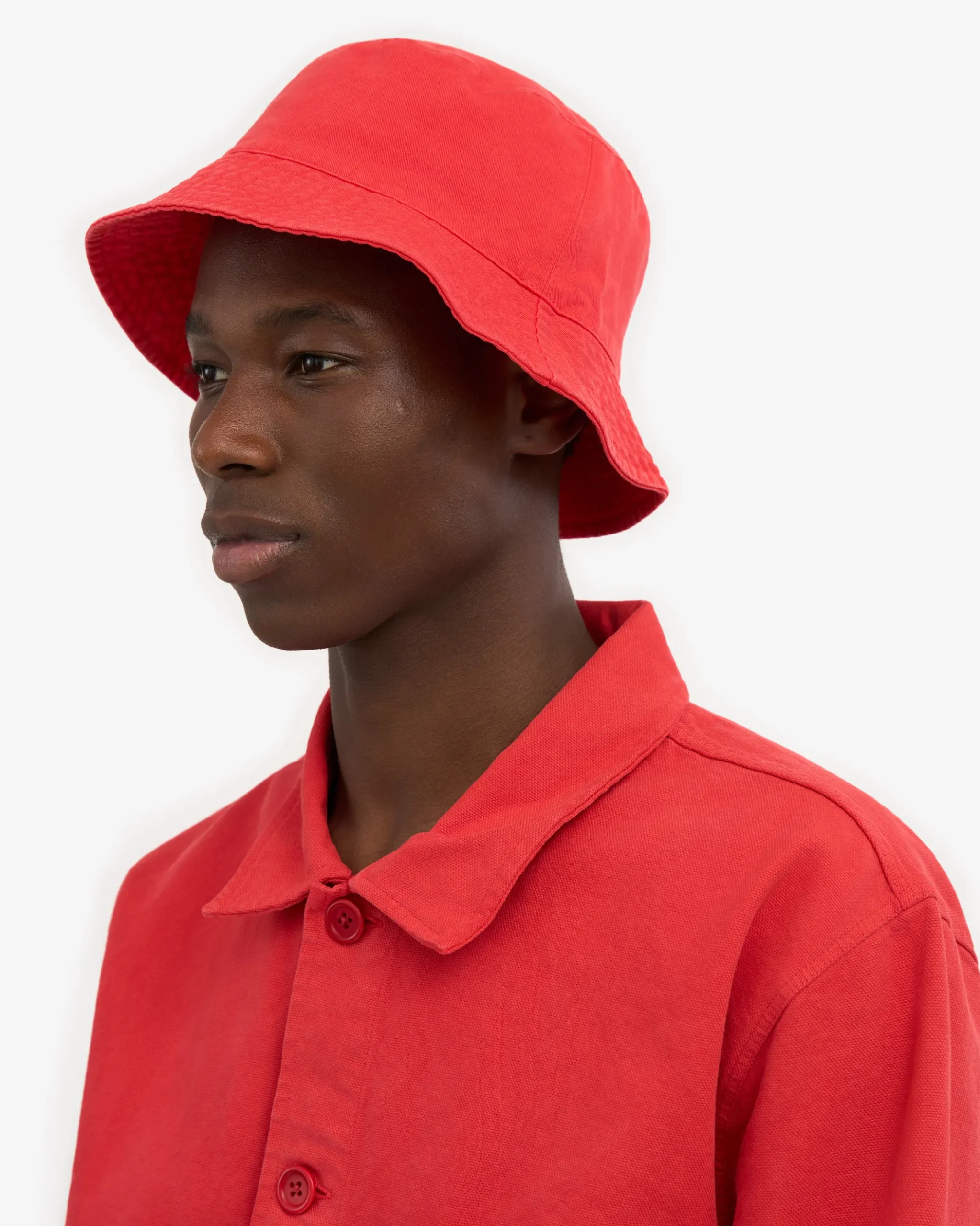 Organic Cotton Bucket Hat - Red Tangerine
