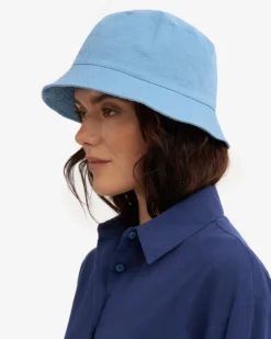Organic Cotton Bucket Hat - Seaside Blue