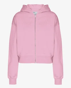 Organic Crop Zip Hood - Cherry Blossom