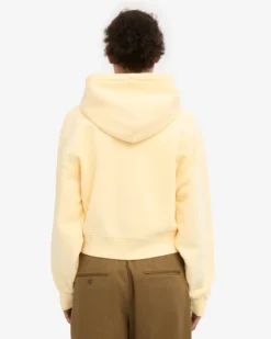 Organic Crop Zip Hood - Soft Yellow