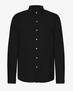 Organic Flannel Shirt - Deep Black