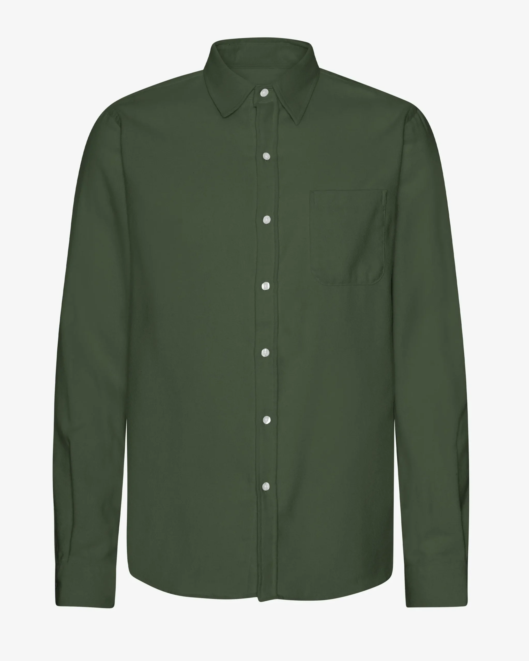 Organic Flannel Shirt - Hunter Green