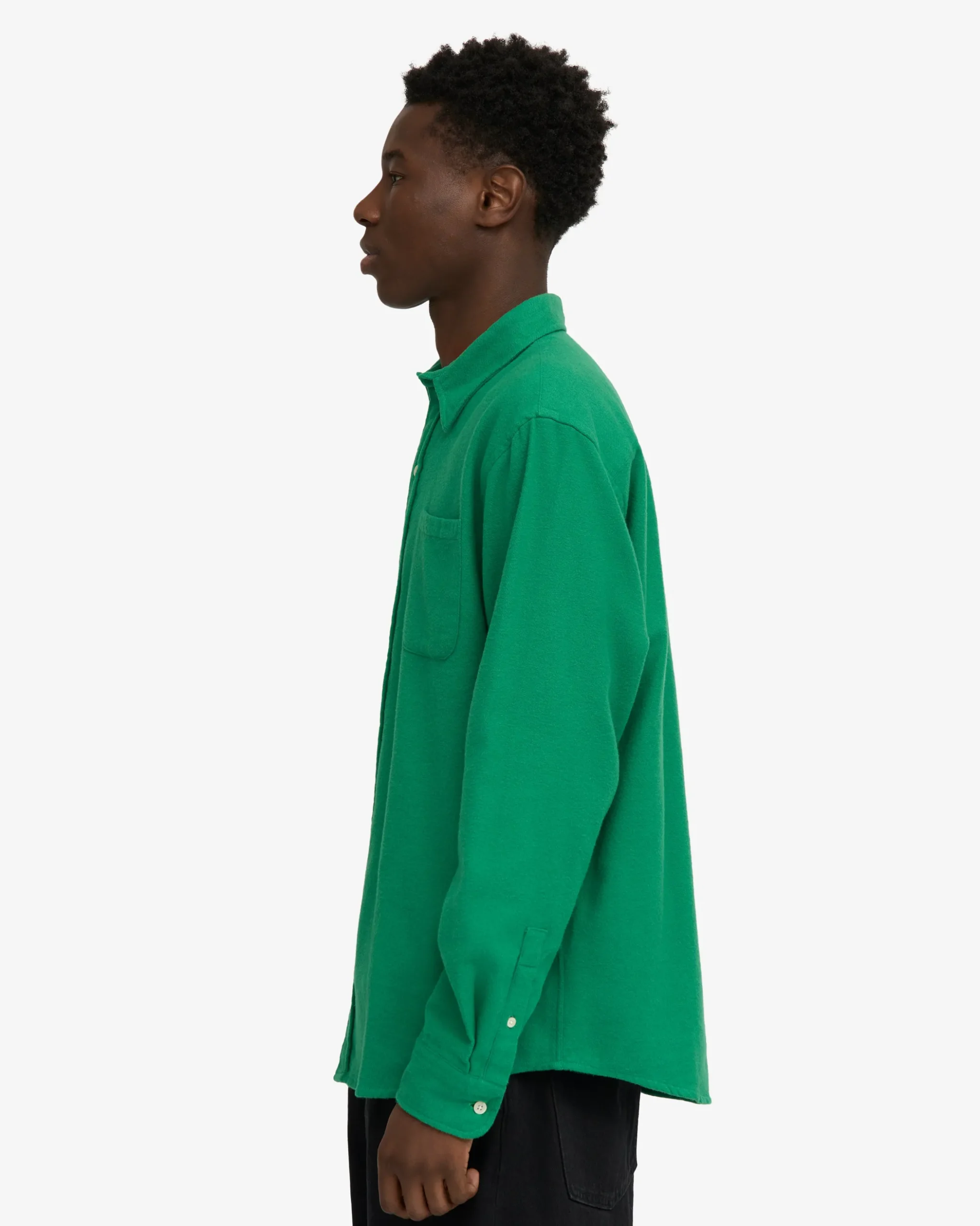 Organic Flannel Shirt - Kelly Green