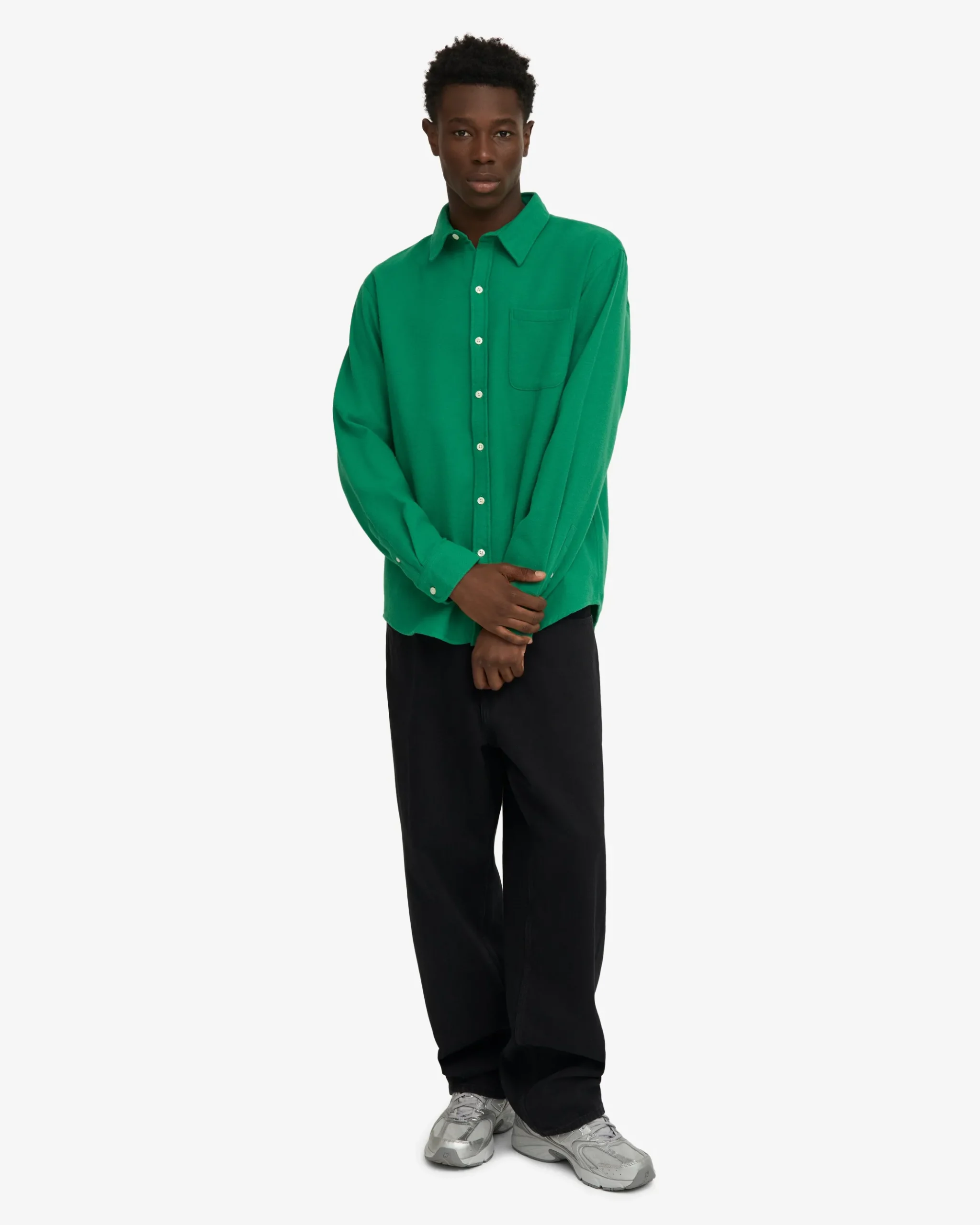 Organic Flannel Shirt - Kelly Green