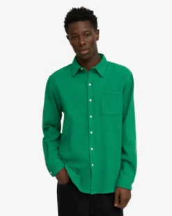 Organic Flannel Shirt - Kelly Green