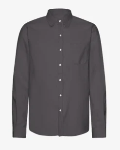 Organic Flannel Shirt - Lava Grey