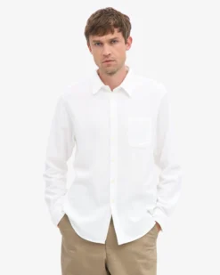 Organic Flannel Shirt - Optical White
