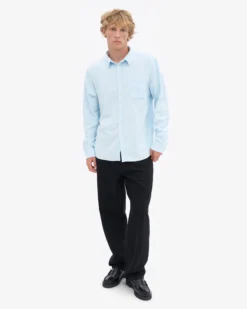 Organic Flannel Shirt - Polar Blue