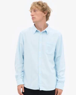 Organic Flannel Shirt - Polar Blue