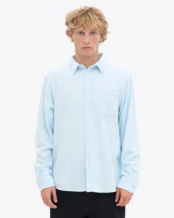 Organic Flannel Shirt - Polar Blue