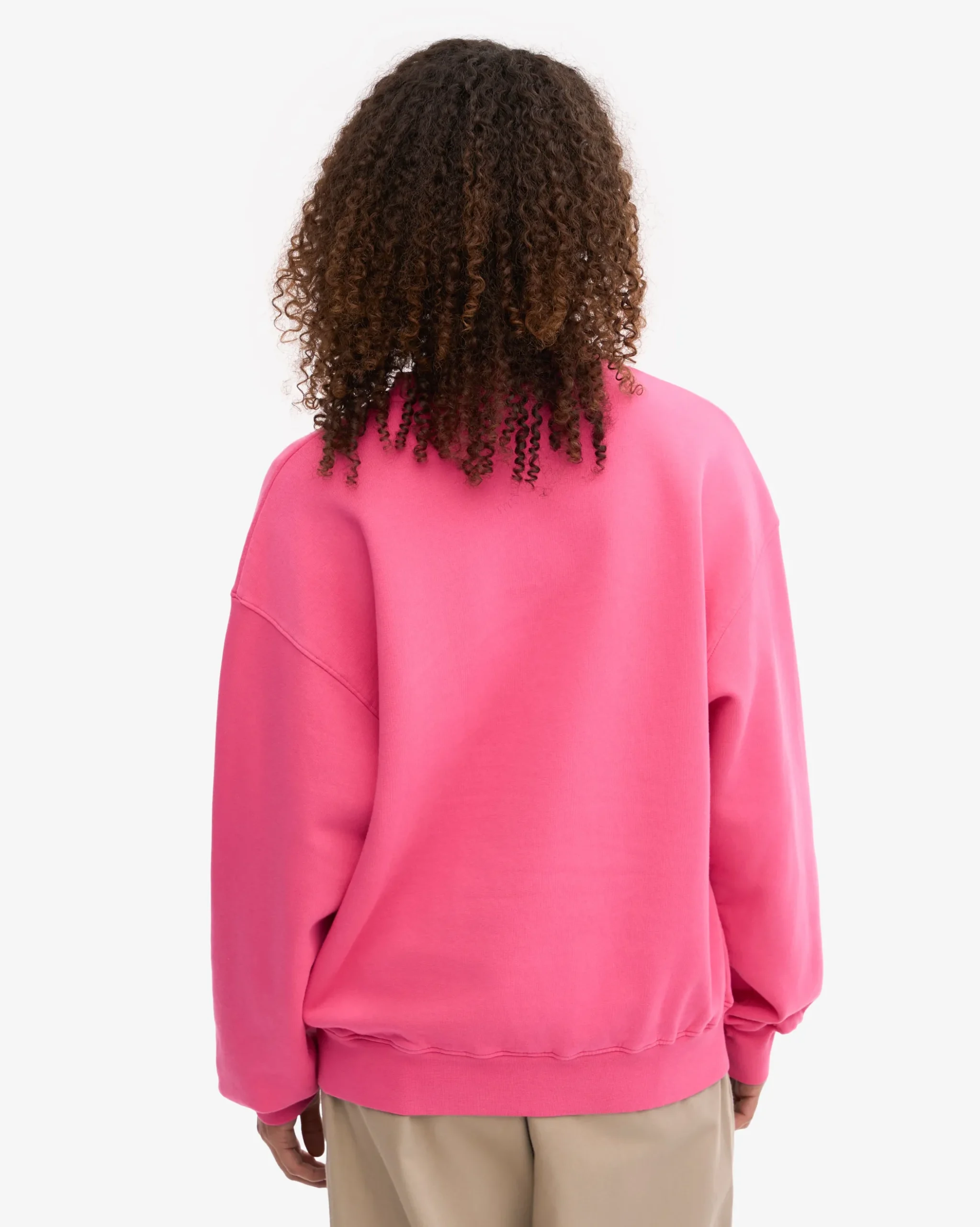 Organic Oversized Crew - Bubblegum Pink
