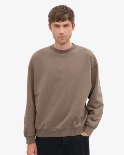 Organic Oversized Crew - Cedar Brown