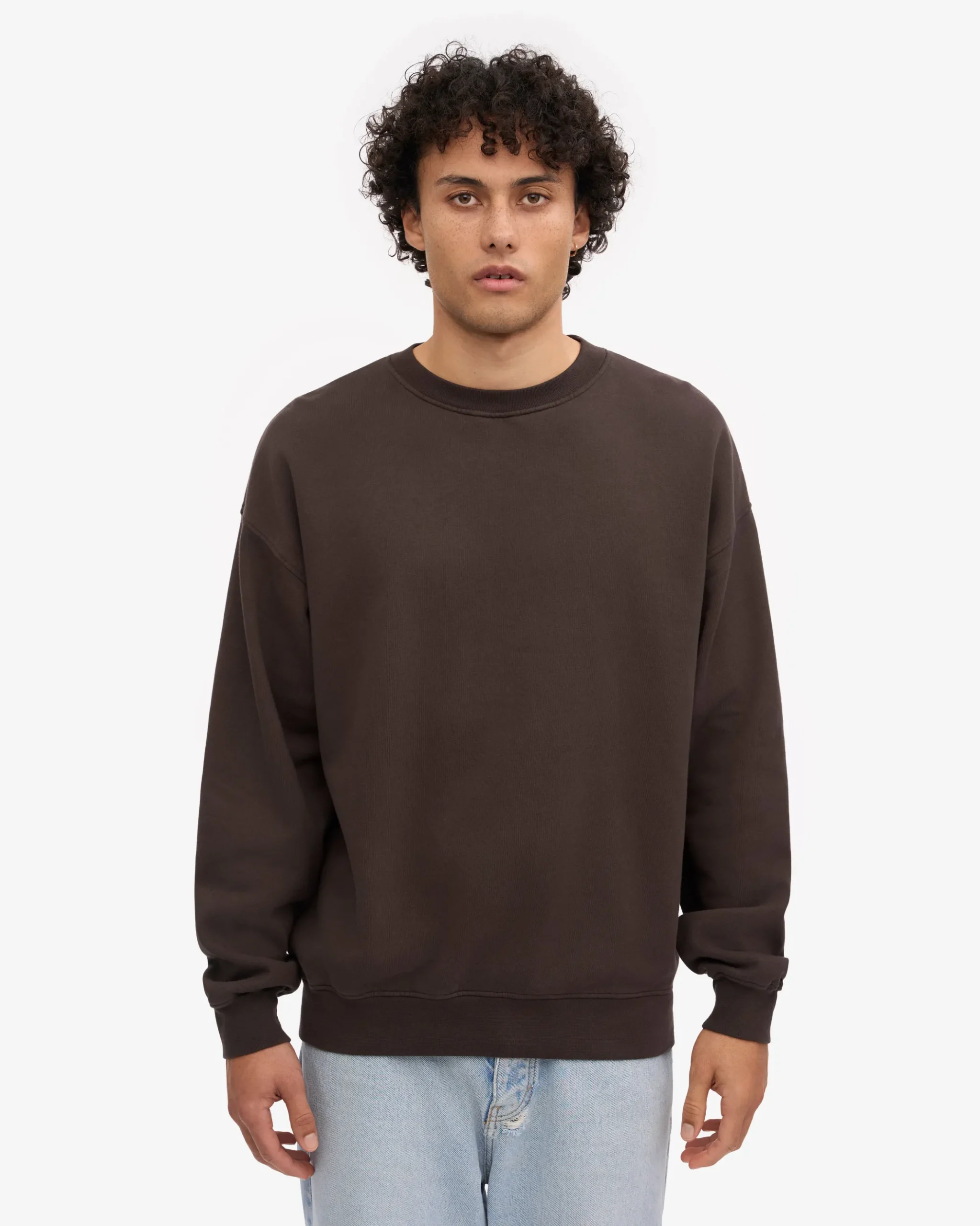 Organic Oversized Crew - Coffee Brown