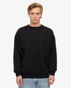 Organic Oversized Crew - Deep Black