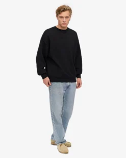 Organic Oversized Crew - Deep Black