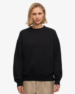 Organic Oversized Crew - Deep Black