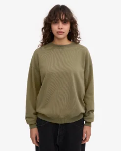 Organic Oversized Crew - Dusty Olive