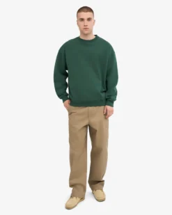 Organic Oversized Crew - Emerald Green