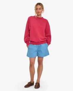 Organic Oversized Crew - Faded Red