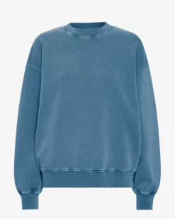 Organic Oversized Crew - Faded Indigo