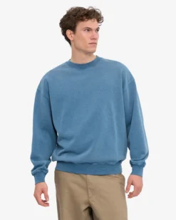 Organic Oversized Crew - Faded Indigo